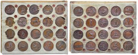 Colección de 40 medallas diseñadas por Janes Mudie’s (1794-1817), emitidas en 1820. Muchas de ellas relacionadas con localidades españolas. AE 40-41mm...