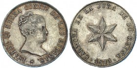 Medalla mayoría de edad. 1843. Carmona. AE 22,5 mm. H-6. MPN-631. EBC.