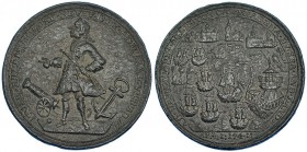 GRAN BRETAÑA. Medalla almirante Vernon. 1741. Toma de Cartagena. AE 38 mm. 9,6 g. MBC-. Escasa.