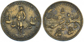 GRAN BRETAÑA. Medalla almirante Vernon. 1741. Toma de Cartagena. AE 38 mm. 17,15 g. Pequeñas erosiones. MBC. Escasa.