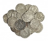 HUNGRÍA. 25 monedas de vellón de dinar. 1528-1620. Todas diferentes. BC+/ MBC.