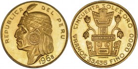 PERÚ. 50 soles de oro. 1968. KM-219. SC.