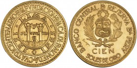 PERÚ. 100 soles de oro. 1965. KM-243. SC.