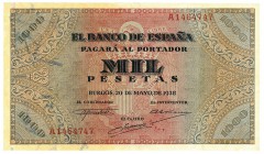 1000 pesetas. 5-1938. Serie A. ED-D35. EBC+.