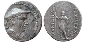 KINGS of BAKTRIA. Antimachus I. 185-170 BC. AR hemidrachm.