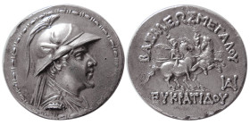 KINGS of BAKTRIA, Eukratides I. 171-145 BC. AR Tetradrachm.