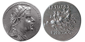 KINGS of BAKTRIA. Eukratides I. ca. 171-145 BC. AR drachm.