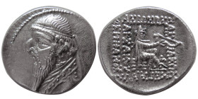 KINGS of PARTHIA. Mithradates II 121-91 BC. AR drachm. Rhagai.