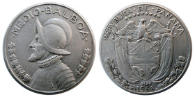 PANAMA, Republic. 1966. Half Balboa.