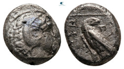 Kings of Macedon. Aigai. Amyntas III 393-369 BC. Diobol AR