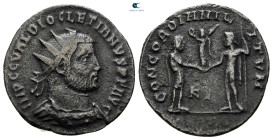 Diocletian AD 284-305. Cyzicus. Radiatus Æ