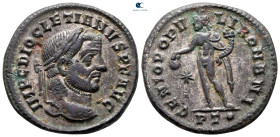 Diocletian AD 284-305. Ticinum. Follis Æ