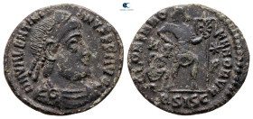 Valentinian I AD 364-375. Siscia. Follis Æ