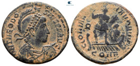 Theodosius I AD 379-395. Constantinople. Follis Æ