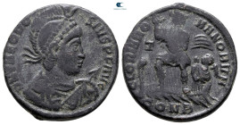Theodosius I AD 379-395. Constantinople. Follis Æ