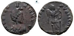 Aelia Eudoxia AD 400-404. Uncertain mint. Follis Æ