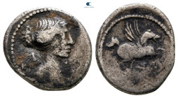 Q. Titius 90 BC. Rome. Quinarius AR