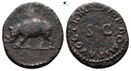 Domitian AD 81-96. Rome. Quadrans Æ