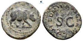 Domitian AD 81-96. Rome. Quadrans Æ