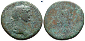 Trajan AD 98-117. Rome. Sestertius Æ