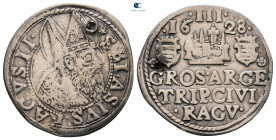 Croatia. Republic of Ragusa (Dubrovnik).  AD 1628. 3 Groschen AR