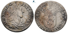 France. Louis XIV 'the Sun King' AD 1643-1715. 1/12 Ecu