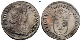 France. Limoges. Louis XIV 'the Sun King' AD 1643-1715. 1/12 Ecu