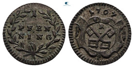 Germany. Regensburg.  AD 1757. 1 Pfennig