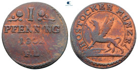 Germany. Rostock.  AD 1802. 1 Pfenning