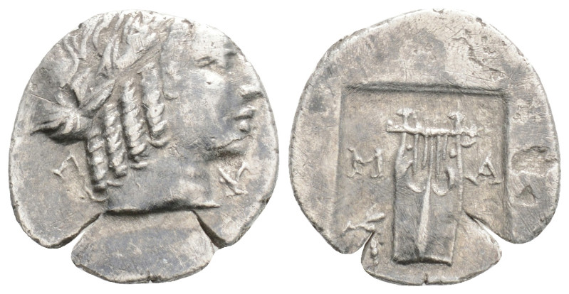 LYCIA, Lycian League, Masikytes (Circa 42 BC)
AR Hemidrachm 1.6 gr. 15.8 mm.