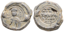 Byzantine Lead Seal ( 11-12 th centuries) 7.5 gr.15. mm.