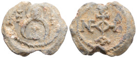 Byzantine Monogrammatic Seal. Circa 8.4 gr 18.8 mm.