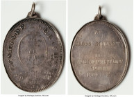 Alexander I silver "Courland Community Leader" Medal 1818 XF, 62mmx46mm. 32.53gm. GEMEINDE GERLICHT / 30 AUGUST / 1818, crowned Alexander I monogram i...