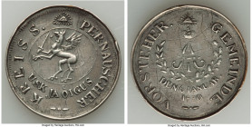 Alexander I "Pernau Community Leader" silver Medal 1820-Dated VF (Scratches), 35mm. 10.66gm. PERNAUSCHER KREISS / USK JA ŒIGUS, griffin rampant with s...