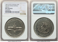 Reval tin "Tallinn Song Festival" Medal 1866-Dated UNC Details (Cleaned) NGC, 42mm. By E. Pickel. Concert hall in wreath / ZUR FRINNERUNG AN DAS SAENG...