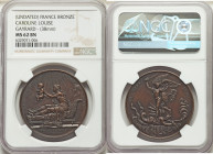 "Caroline Ferdinande Louise - Duchess of Berry" bronze Medal 1820-Dated MS62 Brown NGC, Collignon-200. 38mm. By Gayrad. DIEU NOUS LA DONNÉ Caroline se...