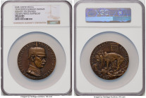 Bavaria. Ludwig III bronze "Crown Prince Rupprecht" Medal 1914-Dated MS64 Brown NGC, Kienast-142. 65mm. By Karl Goetz. RVPPRECHT · KRON PRINZ · VON · ...