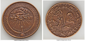 "Halley's Comet" bronze Medal 1910-Dated UNC, Bavaria mint, Kienast-71. 43mm. By Karl Goetz. JEDE WOLKE-SO SCHWARZ SIE DROHT ٠ DEM HIMMEL ZUGEWANDT= /...