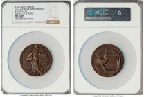 Wilhelm II bronze "Sower of Revenge" Medal 1914-Dated MS62 Brown NGC, Kienast-136. 57mm. By Karl Goetz. RACHE SÆTEST DU BEI ZEITEN SCHON, Marianne sow...