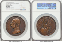 Wilhelm II bronze "Franz Joseph I" Medal 1916-Dated MS64 Brown NGC, Kienast-186. 80mm. 170.5gm. By Karl Goetz. FRANZ · JOSEPH · I · KAISER · V · OESTE...