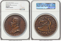 Wilhelm II bronze "Captain Oswald Boelcke" Medal 1916-Dated MS62 Brown NGC, Kienast-183. 89mm. 212.3gm. By Karl Goetz. OSWALD · BOELCKE 28 · OKTOBER ·...