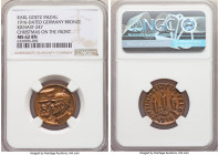 "Christmas on the Front" bronze Medal 1916-Dated MS62 Brown NGC, Bavaria mint, Kienast-247. 23mm. By Karl Goetz. Busts of two soldiers to the left. WE...