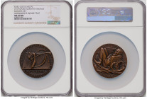 Wilhelm II bronze "Woodrow's Mouse Trap" Medal 1919-Dated MS63 Brown NGC, Kienast-227. 60mm. By Karl Goetz. WOODROW'S MAUSE FALLE SYST : SCHUFTERLE, E...