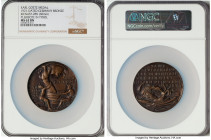 Weimar Republic bronze "Plebiscite in Tyrol" Medal 1921-Dated MS62 Brown NGC, Kienant-285. 60mm. By Karl Goetz. ABSTIMMUNG, Two uniformed figures wres...
