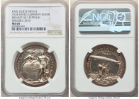 Weimar Republic silver "Dirigible ZR-3 - Reparations Payment" Medal 1924-Dated MS64 NGC, Kienast-321. 34mm. By Karl Goetz. Inscribed edge. DEVTSCHE TA...