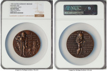"Locarno Treaty" cast bronze Medal 1925-Dated AU Details (Obvers Cleaned) NGC, Kienast-325. DEUTSCHE / WO IST / EURE EHRE / I. A. Bismarck in helmet a...