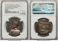 Edward Prince of Wales (VIII) silver "Investiture" Medal 1911 MS62 NGC, Eimer-1925, BHM-4079. 35mm. By John Goscombe. INVESTITVRE · OF · EDWARD · PRIN...