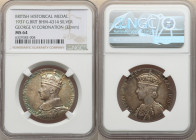 George VI silver "Coronation" Medal 1937 MS64 NGC, BHM-4314, Eimer-2046b. 32mm. By Percy Metcalfe. GEORGE VI CROWNED 12 MAY 1937, Bust left / QVEEN EL...