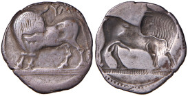 LUCANIA Sibari - Statere (circa 550-510 a.C.) Toro a s. - R/ Toro incuso a d. - S. Cop 1390 AG (g 7,89) Minimi graffietti al D/
BB