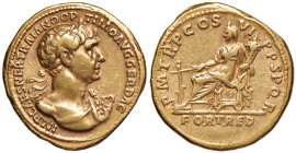 Traiano (98-117) Aureo - Busto laureato e drappeggiato a d. - R/ La Fortuna seduta a d. - RIC 253 AU (g 7,20)
BB